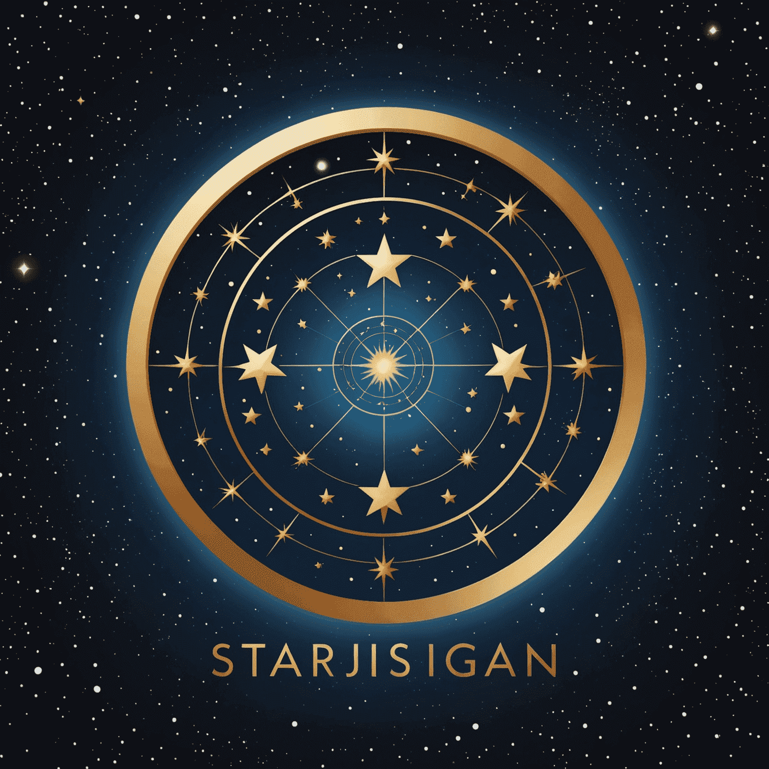 Logo de StarSign Insights Portal News - Un logo élégant avec des étoiles et des symboles zodiacaux sur un fond de ciel nocturne